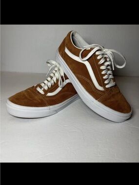 Vans Off The Wall Unisex Scotchgard Burn Orange/ Brown Suede Shoes